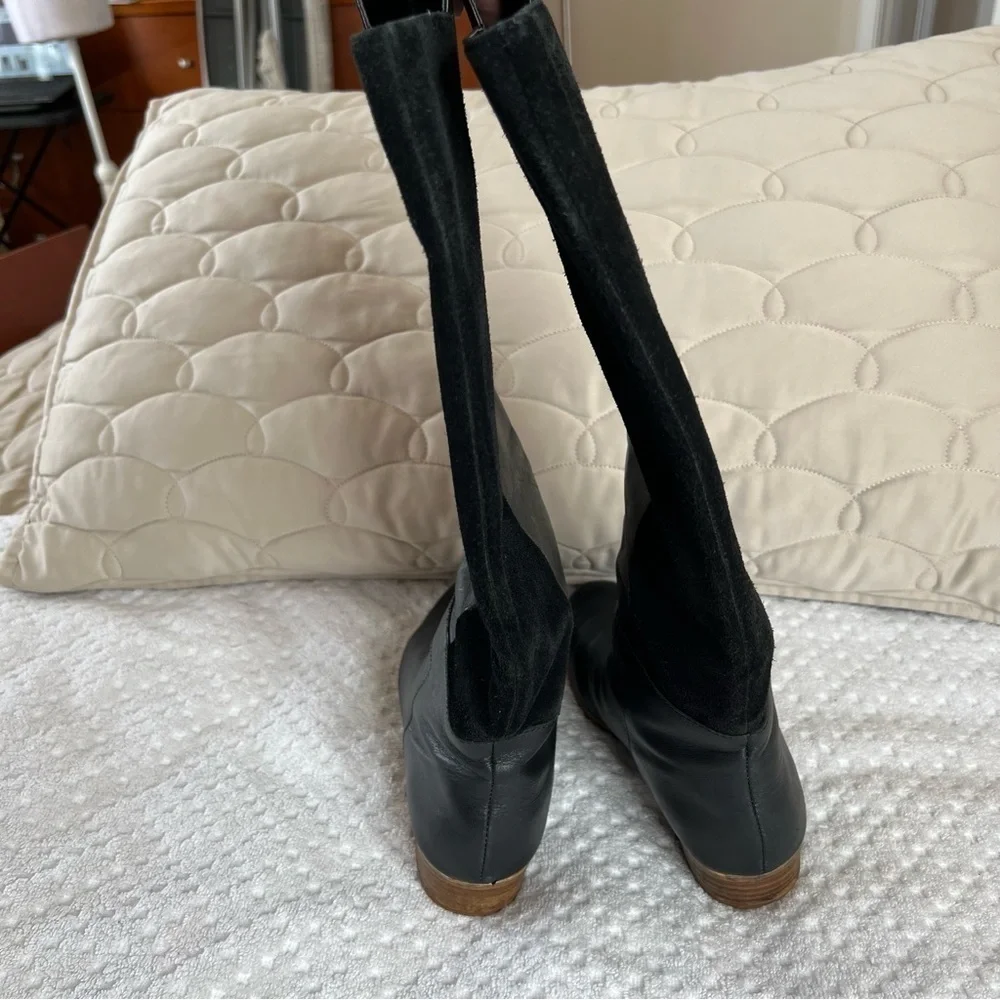 KATE SPADE SATURDAY - Leather & Suede Riding Boots